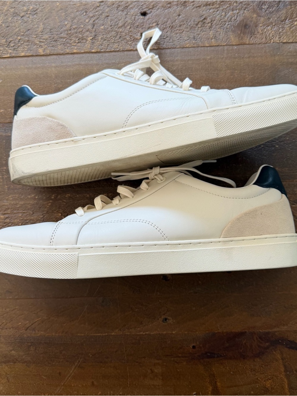 Cole Haan Grand series Men's Cream Leather Lace-Up Sneakers - Picture 2 of 7